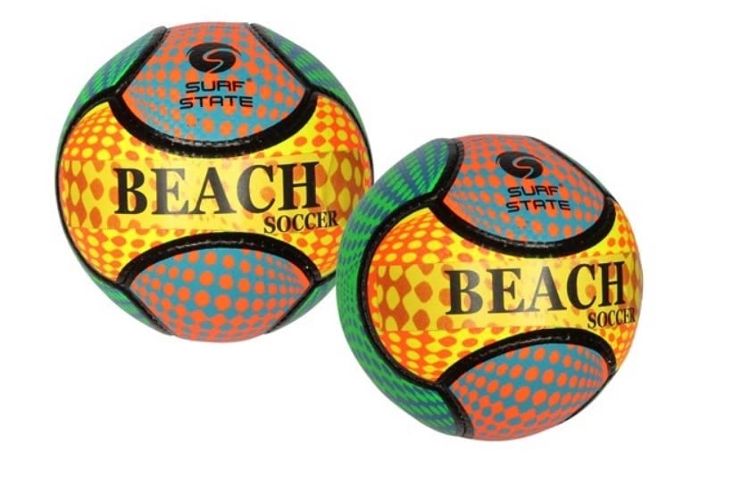 Surf State mini beach football, soft touch mini football beach garden park ball - colour may vary - Arrives Deflated