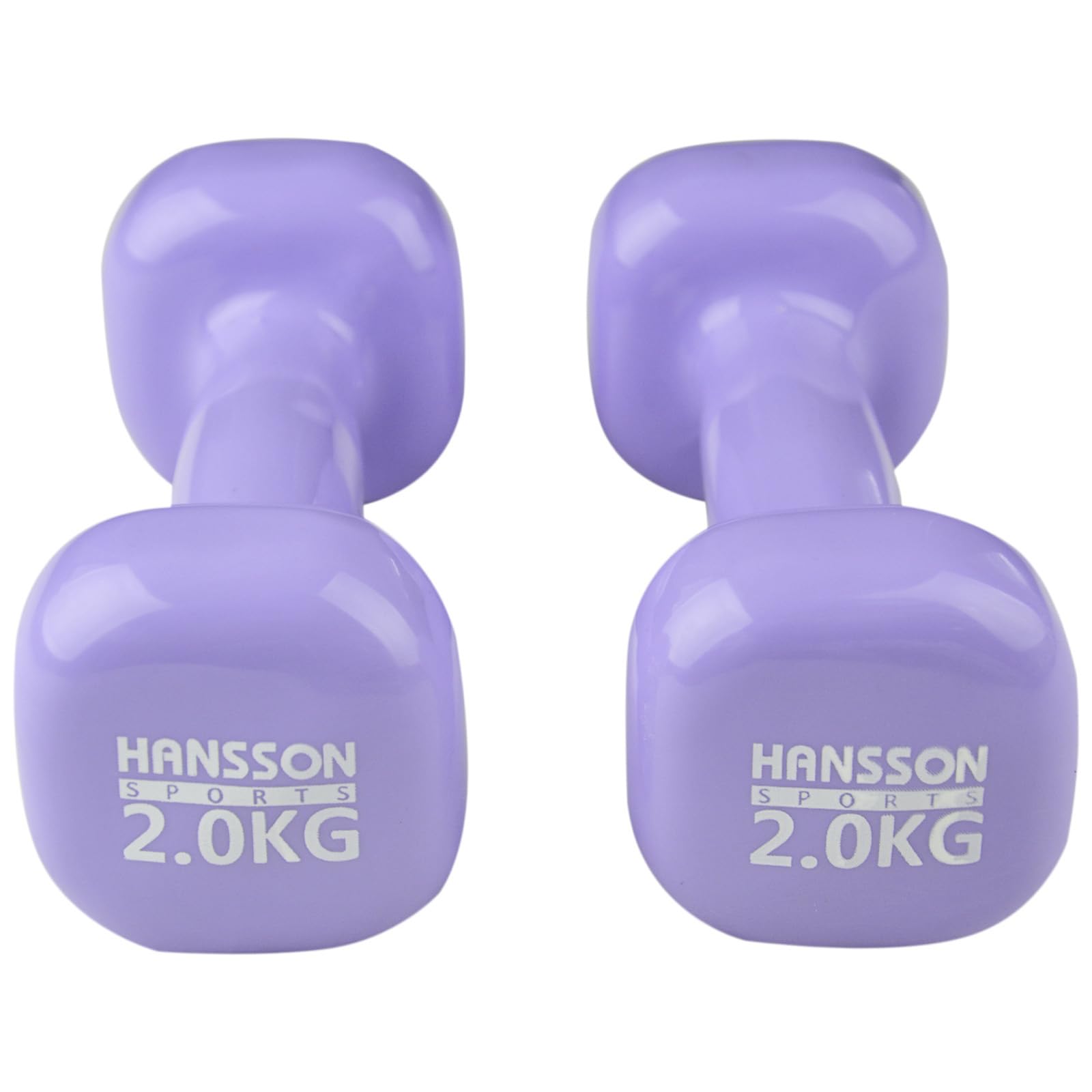 Lot de 2 haltères en vinyle de 0,5 à 5,0 kg - Différents poids et couleurs au choix