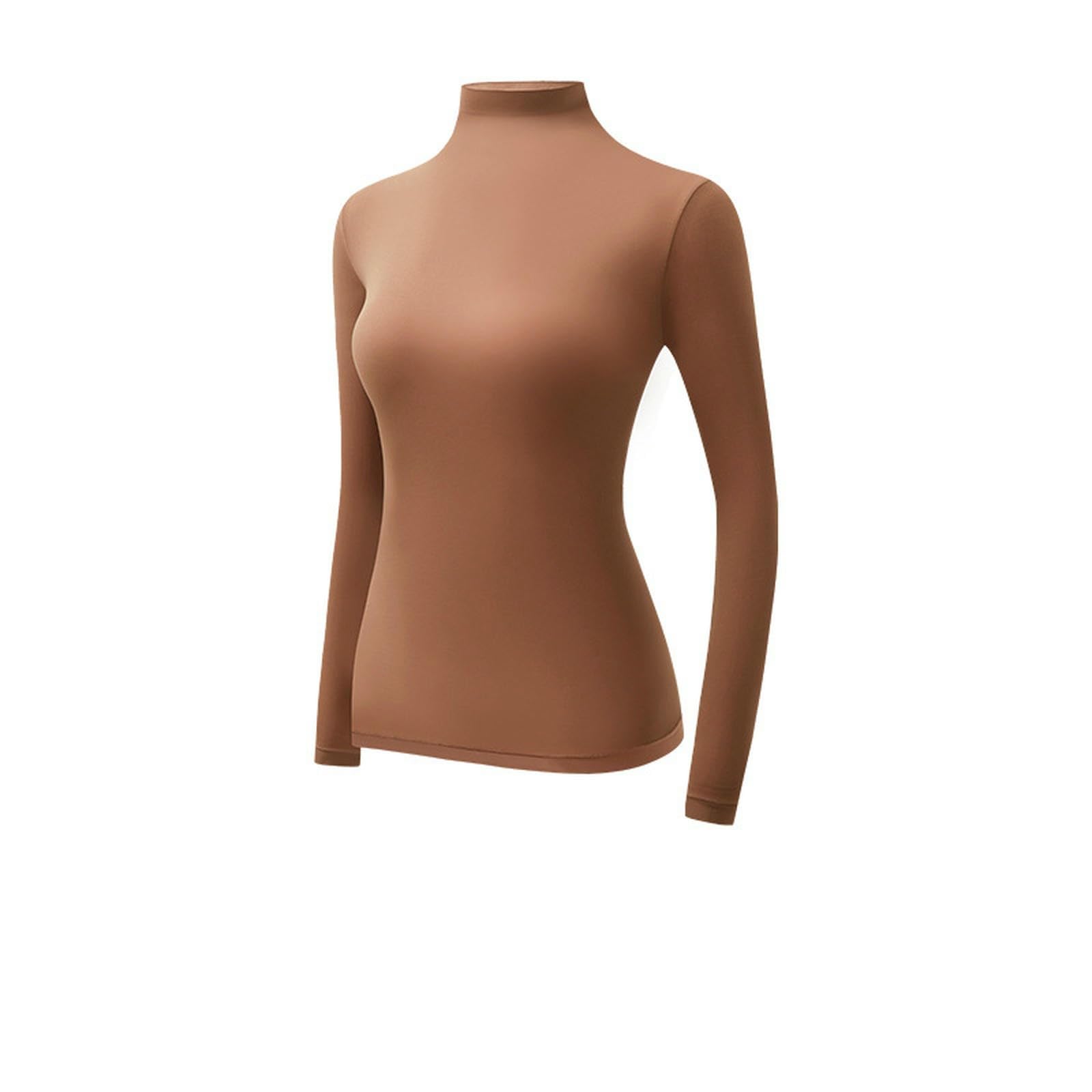 Intimo Termico Set di Biancheria Intima Termica Senza Cuciture con Collo Alto, Elastico, Manica Lunga-Abito Grigio Premium-l