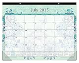 Blue Sky 2015-2016 Academic Year Desk Pad Calendar, Lianne Collection, Case Bound, 22 x 17 Inches (16686)