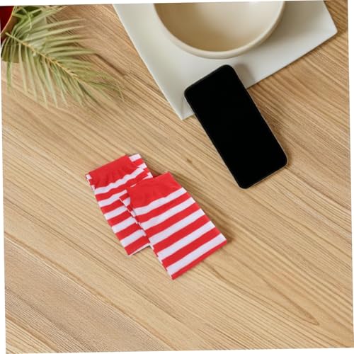 Homoyoyo Christmas Socks for Girls Long Thigh High Striped Stockings over The Knee Polyester Free Size Fashion Socks 7
