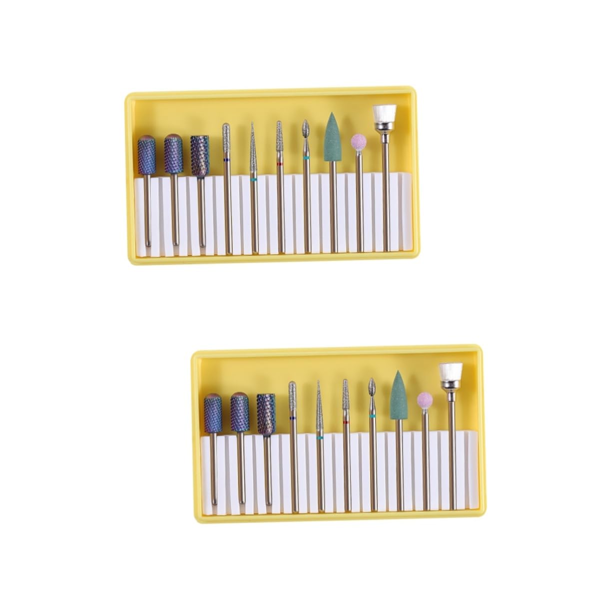 Healvian 2 Juegos brocas de manicura limas para uñas limas uñas cepillo de broca para uñas pulidor de uñas herramientas para uñas cabezal de pulido de uñas pulidora colocar taladro de uñas