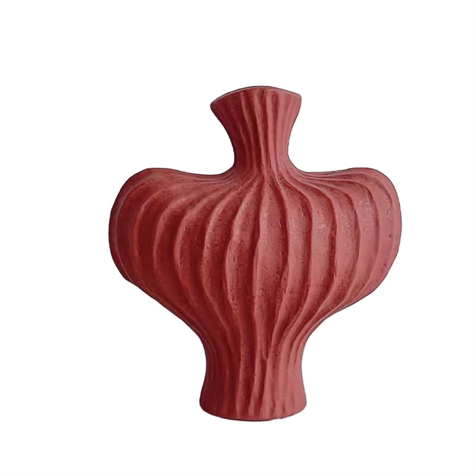 Bzgpmfud Red Vase Desktop Flower High End And Living Room Foyer Tv Cabinet Tabletop Arrangement Ceramic Soft Decoration Ornaments(Red)