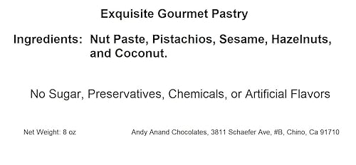 Miniatura 4 de Andy Anand's Exquisitas trufas de parfait gourmet, hechas con una mezcla de nueces, pistachos, avellana, almendras, sin azúcar añadido (8 onzas)