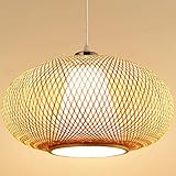 【Natürliches Material】Wohnzimmer lampenschirm vintage aus natürlichem, hochwertigem rattan und einem handgefertigten Lampenschirm aus gewebtem seil ausgewählt, der lichtbeständig, sicher, umweltfreundlich und gesund ist.Rattanlampenschirm in der natürlichen Umgebung, Oxidationsverfärbung und schließlich das Öl versiegeln, vermeiden Sie die Verwendung von Farbe.
