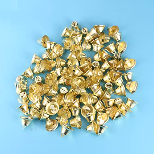 HEALLILY 100 Pcs Sinos da Liberdade de Ouro Sinos de Natal Jingle Bells Minic Sinos Artesanais Sinos