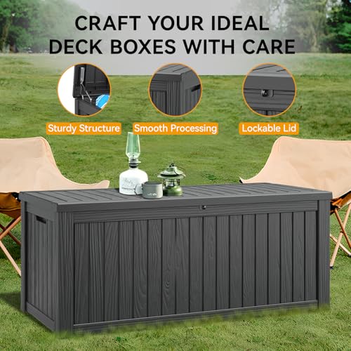 Image of Outdoor Storage Box Waterproof, 180 Gallon Deck Box for Patio Storage