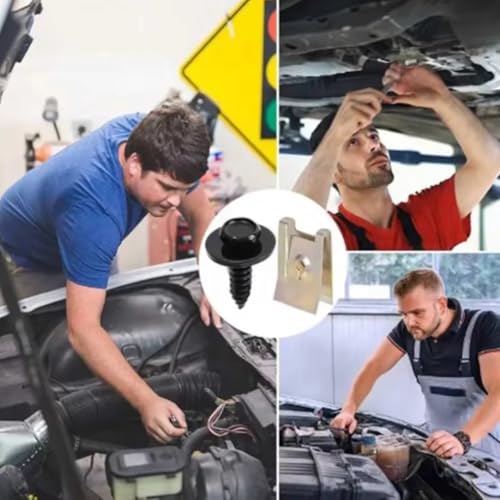 Clips metálicos en forma de U para modificación de parachoques de coche y molduras 5