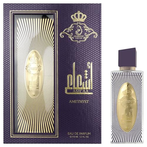 Image of Arabiyat Ashaa Amethyst EDP 110 ml - Elegant Women's Floral Fruity Perfume with Jasmine, Peach & Praline, Long‑Lasting Natural Spray Vaporisateur