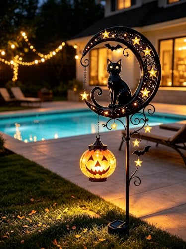 ChayWillow Halloween Moon Pumpkin Solar Stake Light - image 7