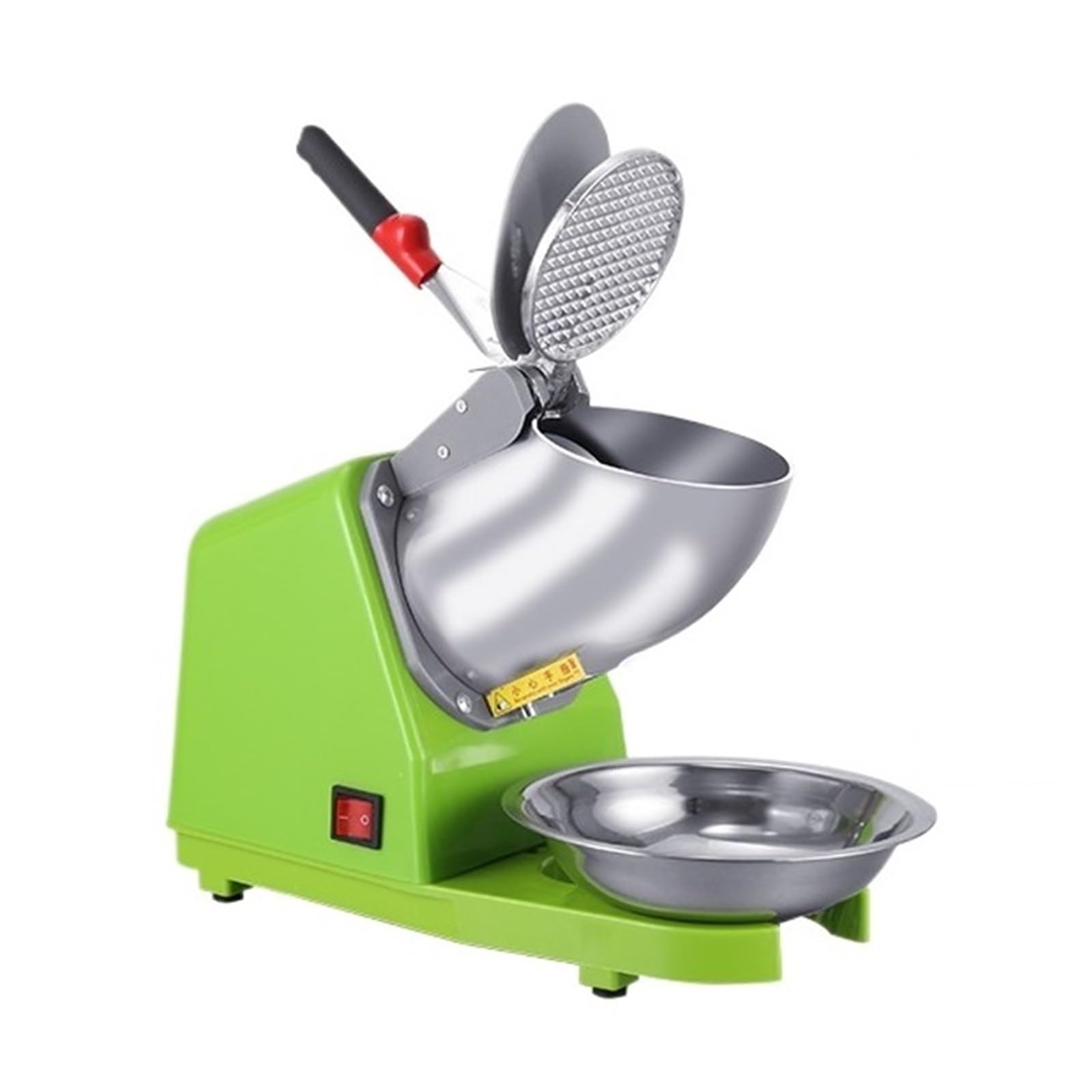 Trituradora De Hielo Comercial, Máquina Eléctrica Afeitado, Batidos, Rompehielos Doméstico Pequeño TrituracióN De Hielo Sin Esfuerzo(Green Double Cap Double Cutter)