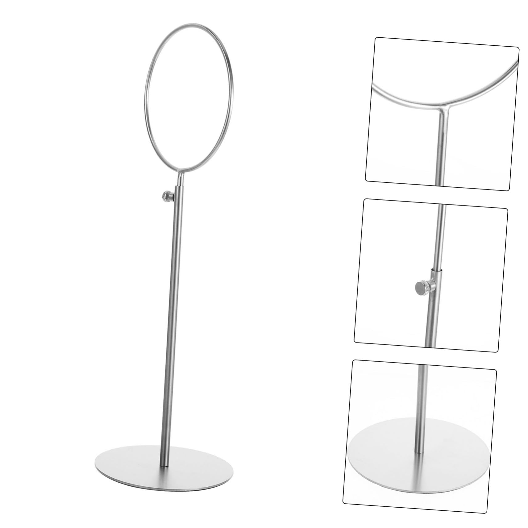Soporte para Exhibición de Bufandas de Acero Inoxidable, Plata