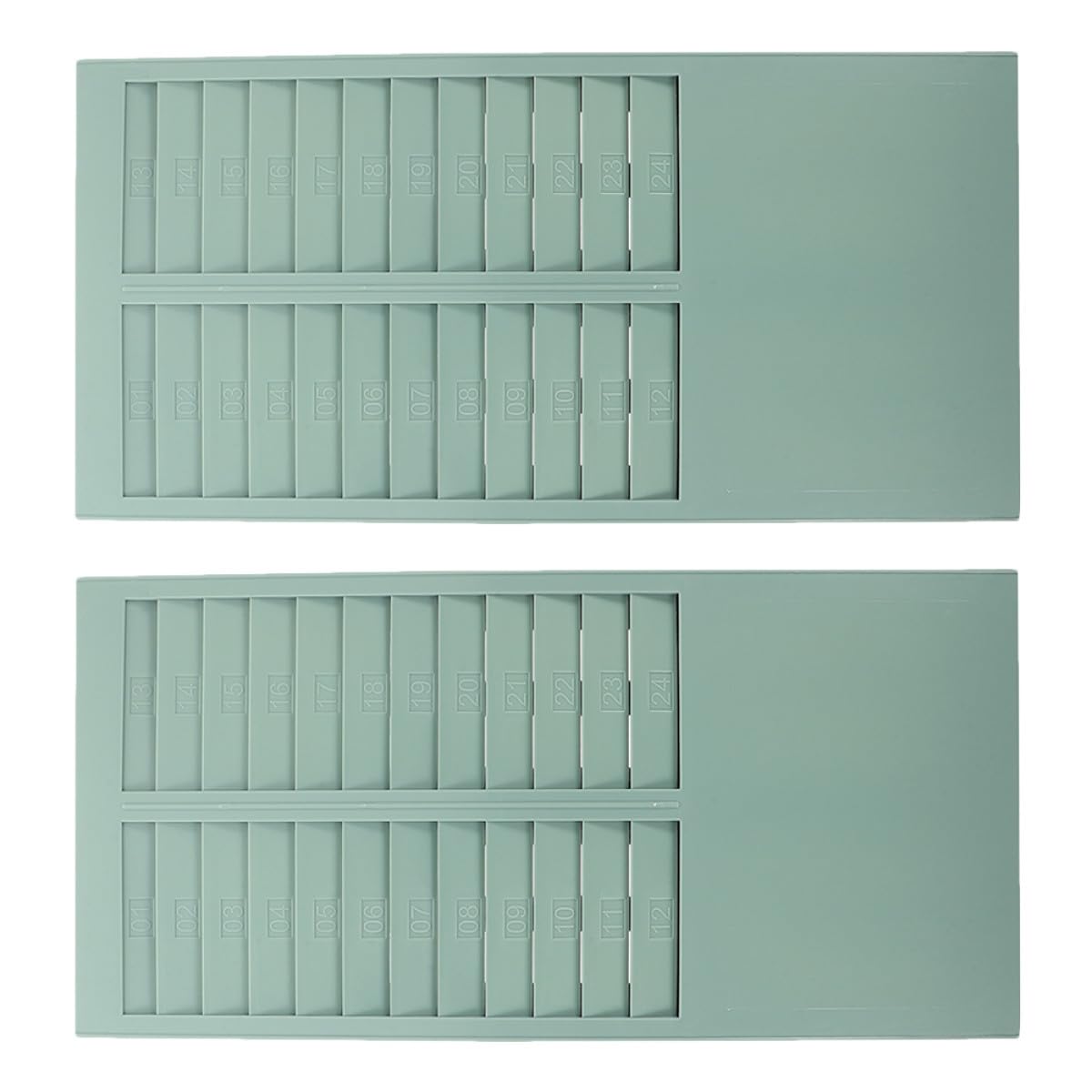 TEHAUX 2 Piezas Organizador de Tarjetas Vertical Ranuras Soporte Compacto para Tarjetas de Asistencia Fácil Instalación Resistente y Ligero para Oficinas y Gestión de Empleados