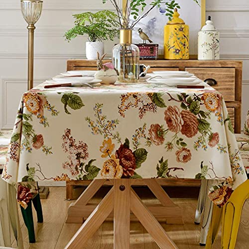 Nappe en coton design de mode floral imprimé nappe de table carrée 110cm - 3