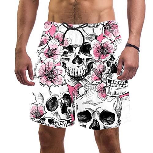 Maillots de bain hommes HadHfun imprimé fleurs rose blossom