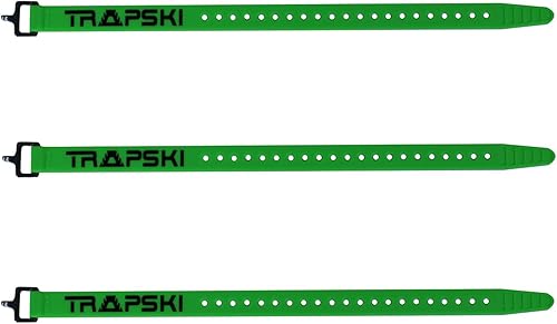 TRAPSKI Correa de hebilla de aluminio de 15 pulgadas Correa de tensión multiusos para esquís, bicicletas, carga, herramientas, marina y navegación,
