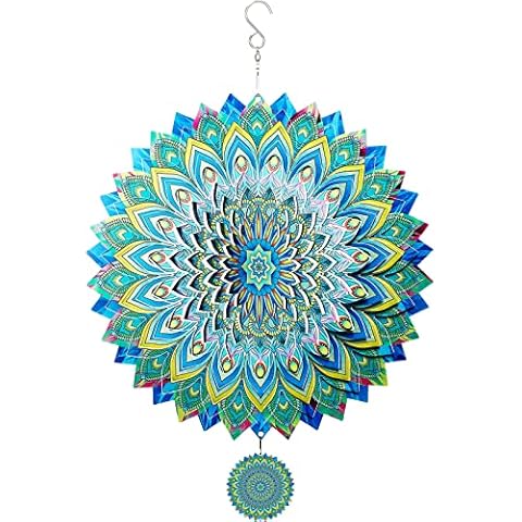 SuLiao 3D Peacock Wind Spinner Garden Ornament Cover
