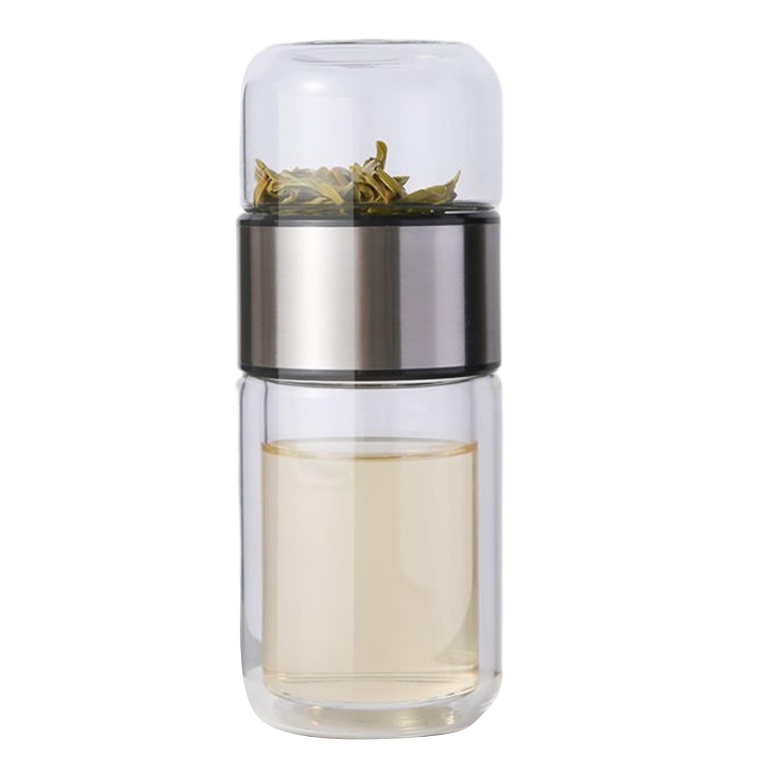 Tea Bottle with Infuser Separate Infuser Glass Water Bottle