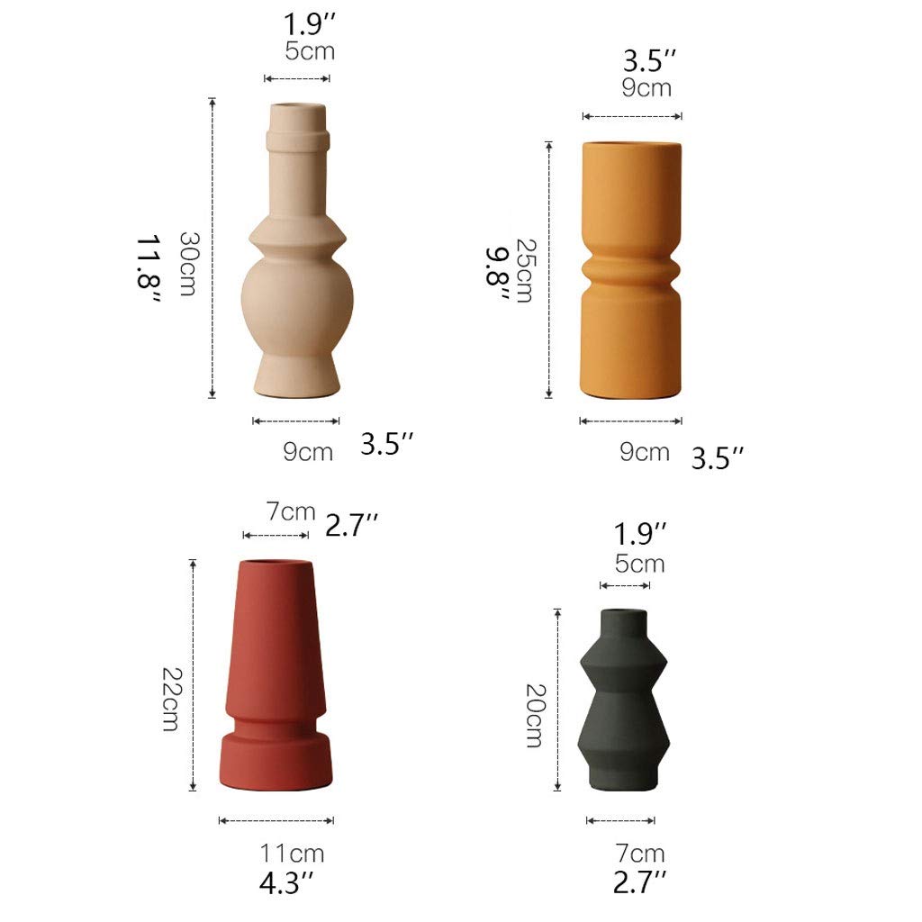 Art Wazon Nordic Creative Ceramiczne Ozdoby domowe Dekoracje Kwiatowe Wazony Dekoracje Domowe Prezenty (Color : A)
