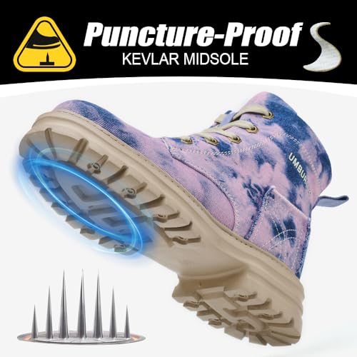 Image of Womens Steel Toe Boots Lightweight Comfortable Fashion Safety Boots Composite Toe Industrial Construction Work Shoes Men