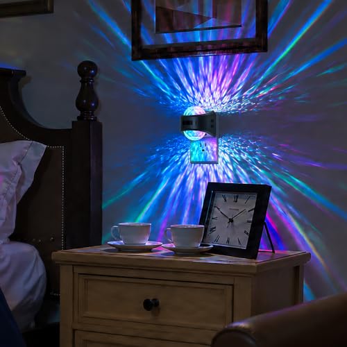 Image of Motion Sensor Night Light Projector, RGB Warm Nightlight Plug in | night lights plug into wall 9 color warm 3000K, dusk to dawn & motion sensor, 180 rotatatble, bedroom, nursery, home decor