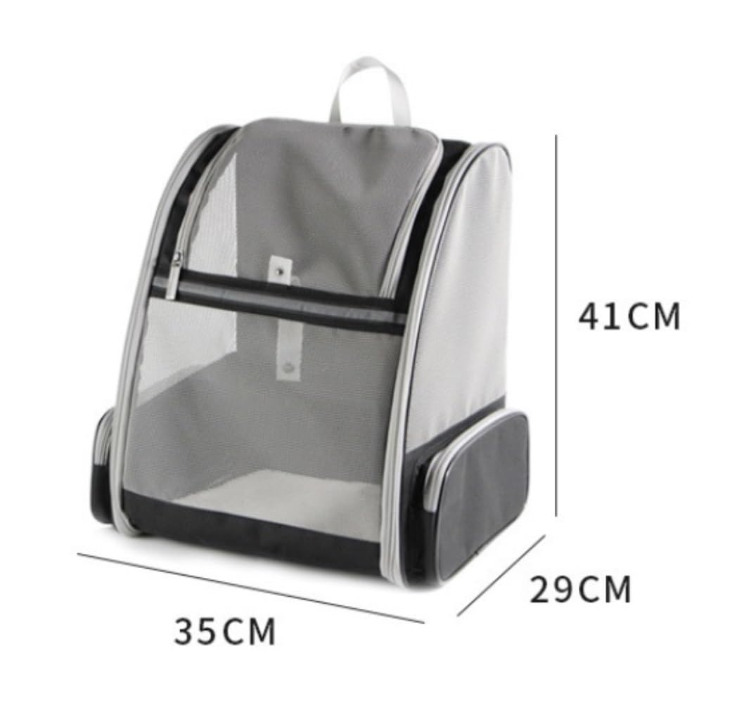 Rucksack Von Der Fluggesellschaft Zugelassener Katzen-Rucksack, Zusammenklappbarer Hunde-Tragerucksack, Katzen-Reisetrage Mit Stauraum Haustier(B)