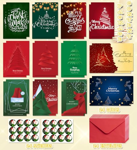 Christmas Cards, 24 Pcs - image 7