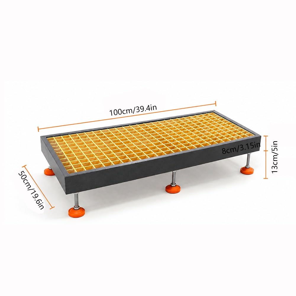 Plataforma De Trabajo Industrial | Plataforma Escalonada De Alta Resistencia Para Máquinas CNC, Capacidad De Carga De 2400 Kg(100x50x13cm/1pc)
