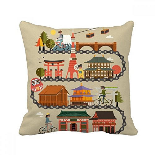 Coussin Edo japonais traditionnel multicolore 40x40 cm - 2