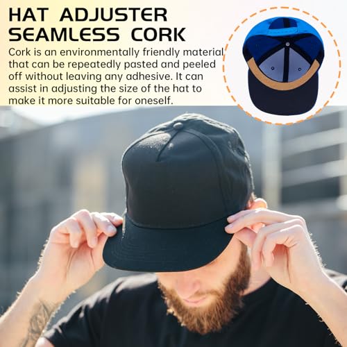 JiaHeHe 15 Stück Selbstklebende Korkstreifen für Hut Größenanpassung, Hutband Innen Für Perfekte Passform, Korkeinlagen zur Verkleinerung der Hutgröße, Einfache Anwendung für Leder, Filz und Stroh