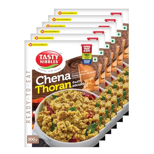 Image of Tasty Nibbles Ready to Eat Chena Thoran 200g | Open Heat & Eat | Vegetarian | No Added Preservatives | Japanese Retort Technology [Pack of 6]