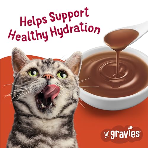 Image of Purina Friskies Lil' Gravies Roast Beef Flavor Cat Food Complement Lickable Cat Treats - (Pack of 16) 1.55 oz. Pouches