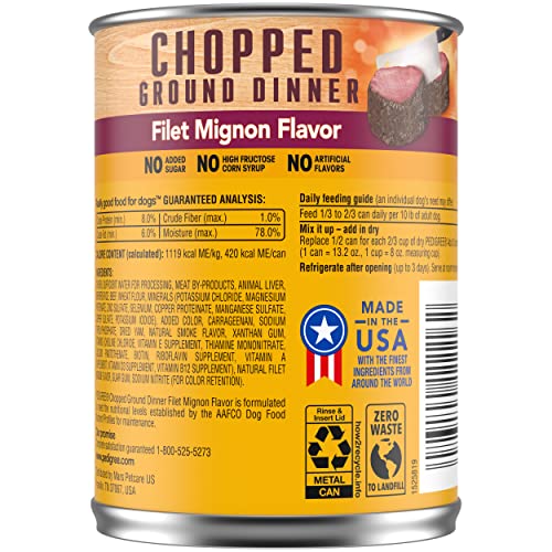 Pedigree Filet Mignon Chopped Ground Dog Food #TOP30