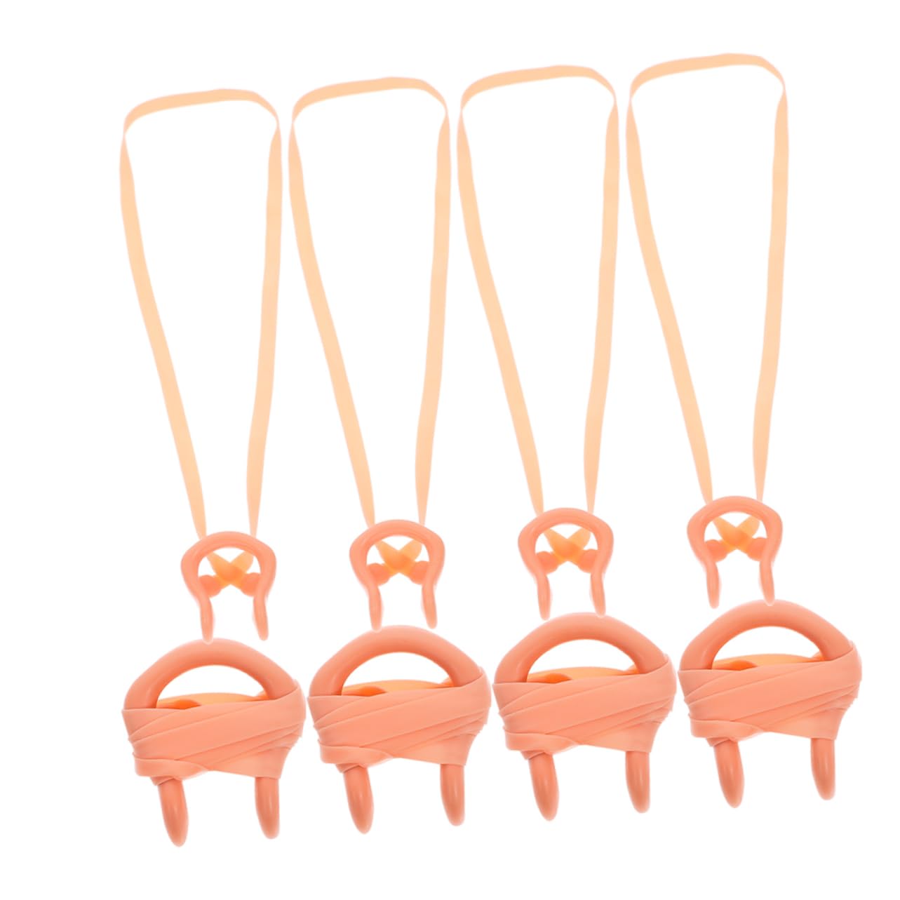 Parliky Waterproof Nose Clips for Swimming 8 Pack Boys and Girls Adults Emulsion Swim Nose Clip with Strap Training Competition Goggles Accessory