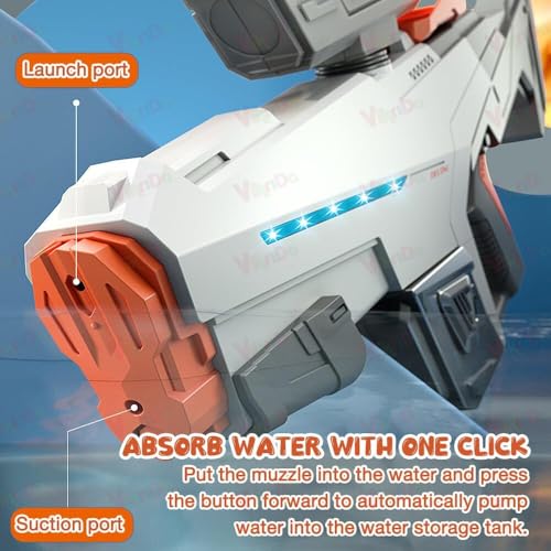 Image of VikriDA Electric Automatic Rechargeable Water Gun Pistol WG-2307 High Pressure Water Blaster for Kids Beach, Pool & Outdoor Summer Toy