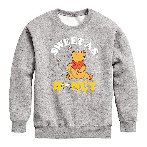 Disney Winnie The Pooh - Enjoying Honey - Sweet as Honey - Toddler and Youth Crewneck Fleece Sweatshirt