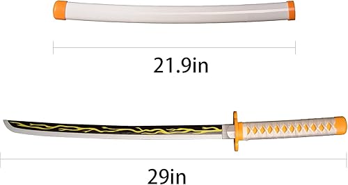Vista 2 de SV Anime Demon Slayer - Espada Katana decorativa coleccionable de 31 pulgadas, para regalo, varios estilos disponibles