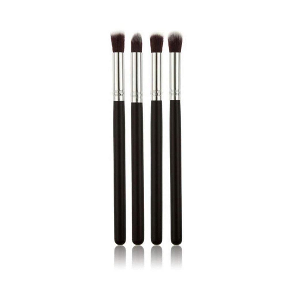 CARAPACE Soft Horse Bristle Black Pencil Brushes | Makeup Cosmetic Tool for Eye Shadow Foundation Blending 4 Brush Set