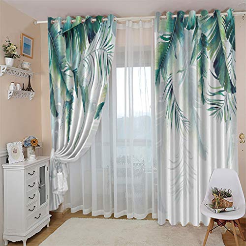 Rideau occultant feuilles rideaux salon 3D thermique polyester - 4