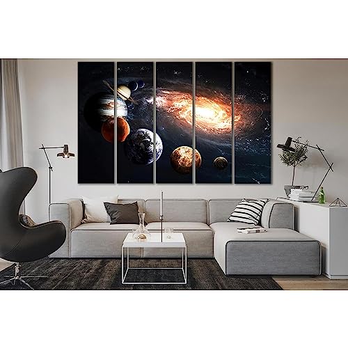 Tableau sur toile planètes ZELLART grand format pour habiller un mur