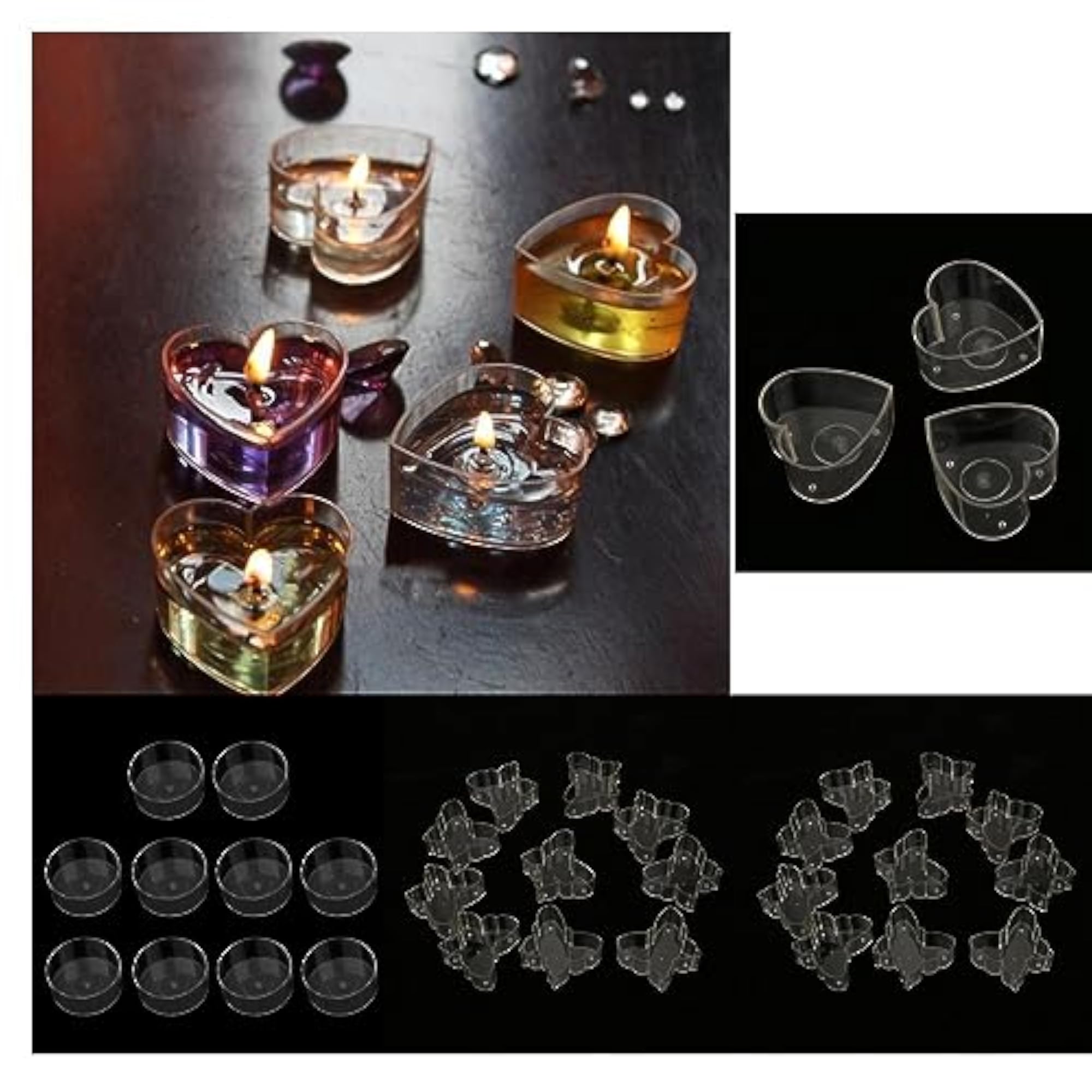Clear Plastic Tealight Cups for Candle Making