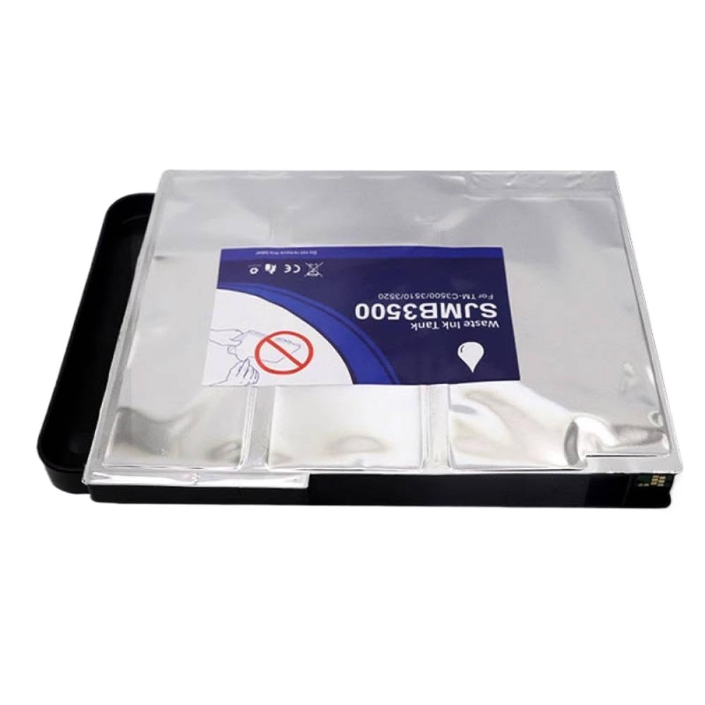 SJMB3500 Waste Ink Tank with Chip for Compatible TM-C3500 TM-C3510 TM-C3520 Color Label Printer Maintenance Box(4 PCS)