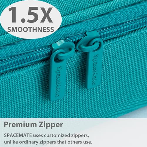 Image of SPACEMATE Pencil Case Pouch Box Bag School Supplies Girls Boys Kids, Cute Preppy Stuff Large Big Capacity Aesthetic Pen Organizer, Back to College Stationary, Teal, Standard Stlye, 1800ml