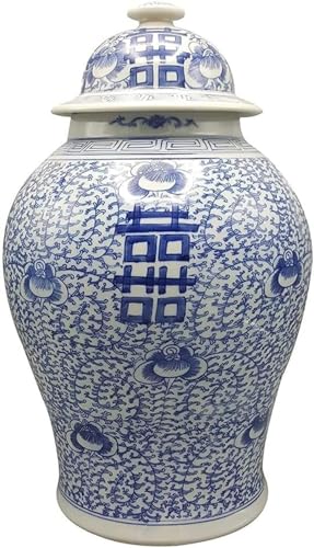 Vase céramique chinois pour briser la monotonie d'un salon blanc