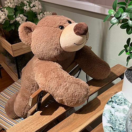 Fiosnow Weighted Stuffed Animals for Adults Brown Bear 3.5lbs 24" Weighted Plush Animals for Kids Throw Pillow Hugging Toys by Fiosnow - Used condition - Image 6