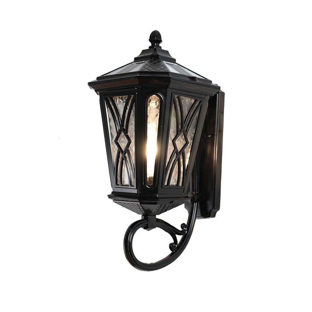 Lumière murale extérieure solaire LED lanterne en verre IP55 escalier patio