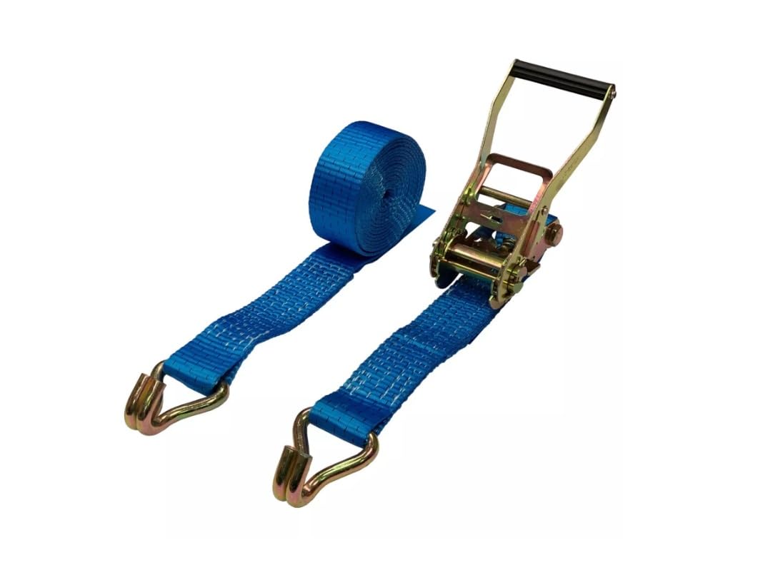 10x Spanngurt 5T 8m 50mm mit Ratsche & Haken Zurrgurt aus Polyester Blau Schnellspanngurt Auto LKW Anhänger Ratschenspanngurt