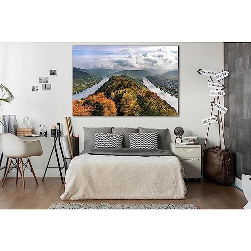 Toile Automne de la Moselle ZELLART pour salon chaleureux 60x40