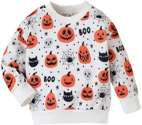 Image of Akyzic Boys Sweatshirts Cotton Long Sleeve Crewneck Pullover Toddler Kids Winter Warm Shirt Sweater Tops 3t-8t