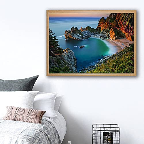 Peinture diamant 5D XXL 80x180cm pour décorer un grand mur vide avec une vue sur la mer